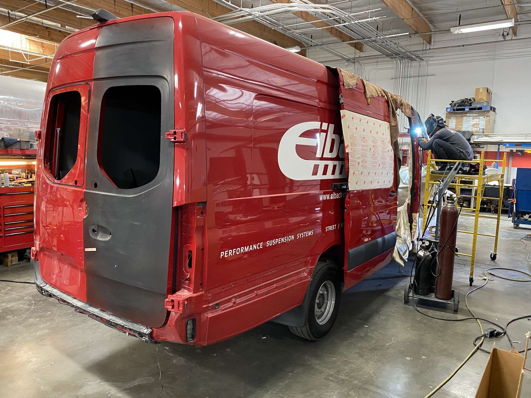 Mercedes Sprinter van repair at OCRV Center