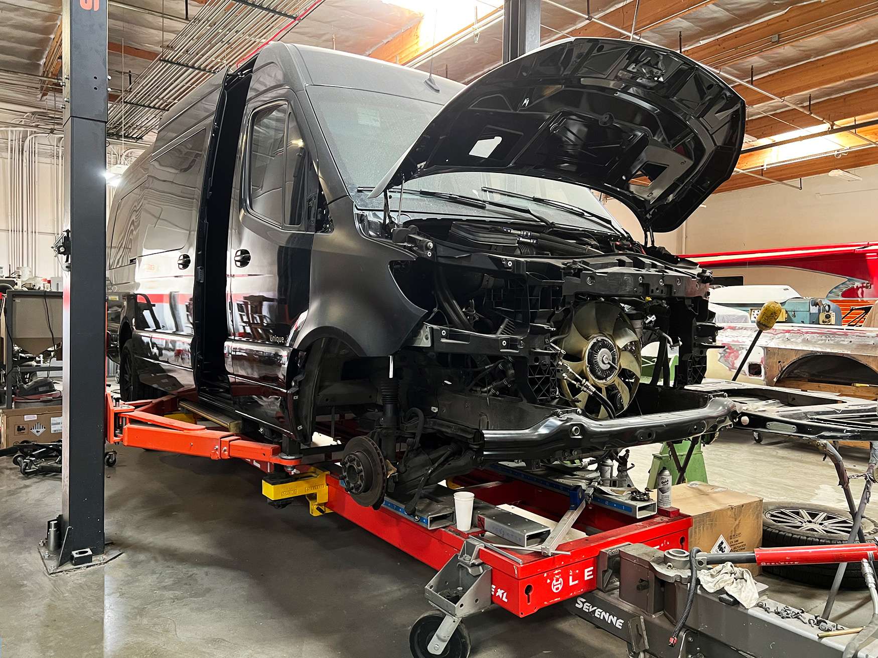 Sprinter van body repair techniques and insurance claims