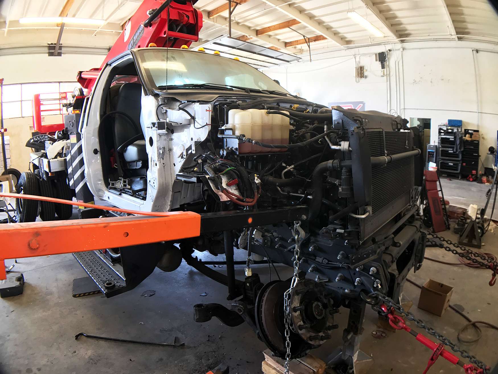 Box truck repair and frame straightening at OCRV Center