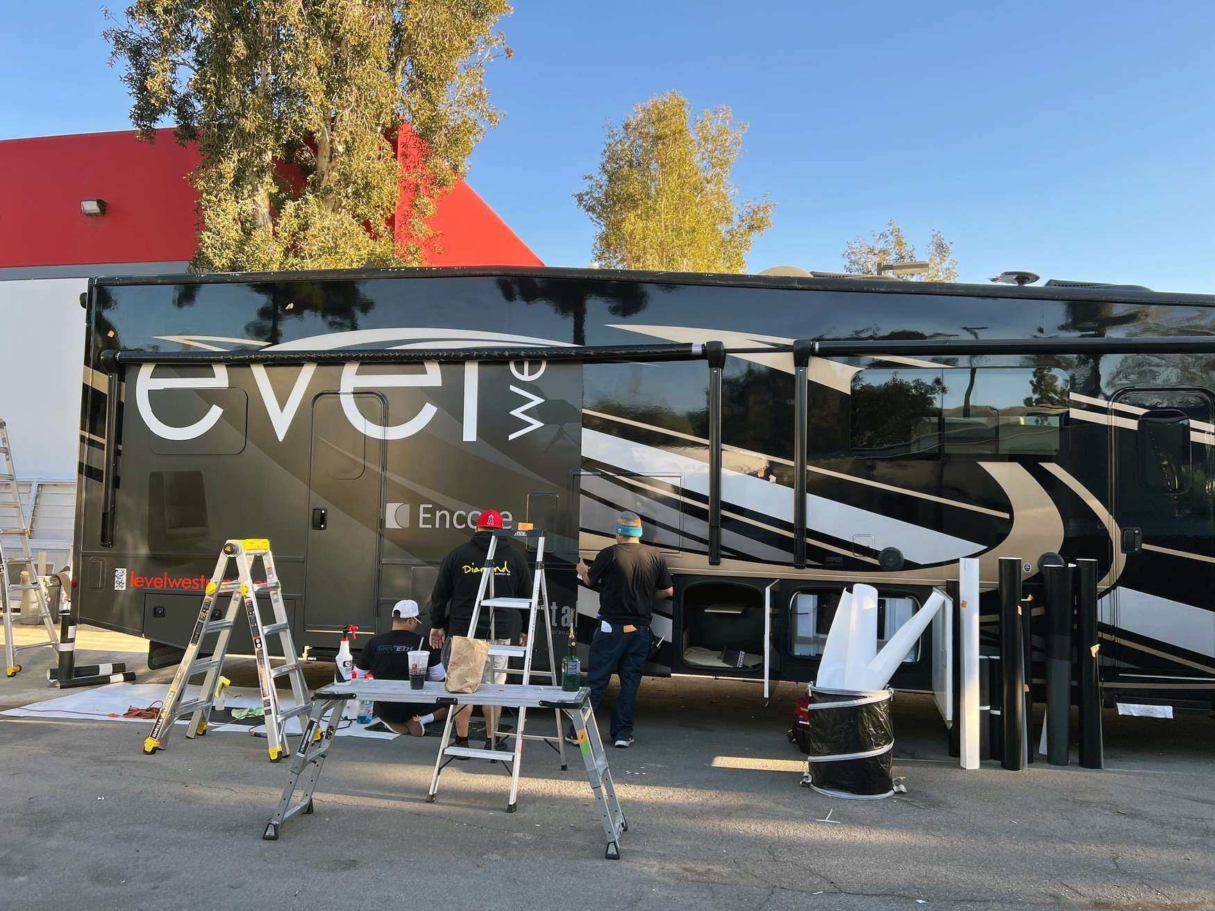 Fresh RV paint finish at OCRV Center
