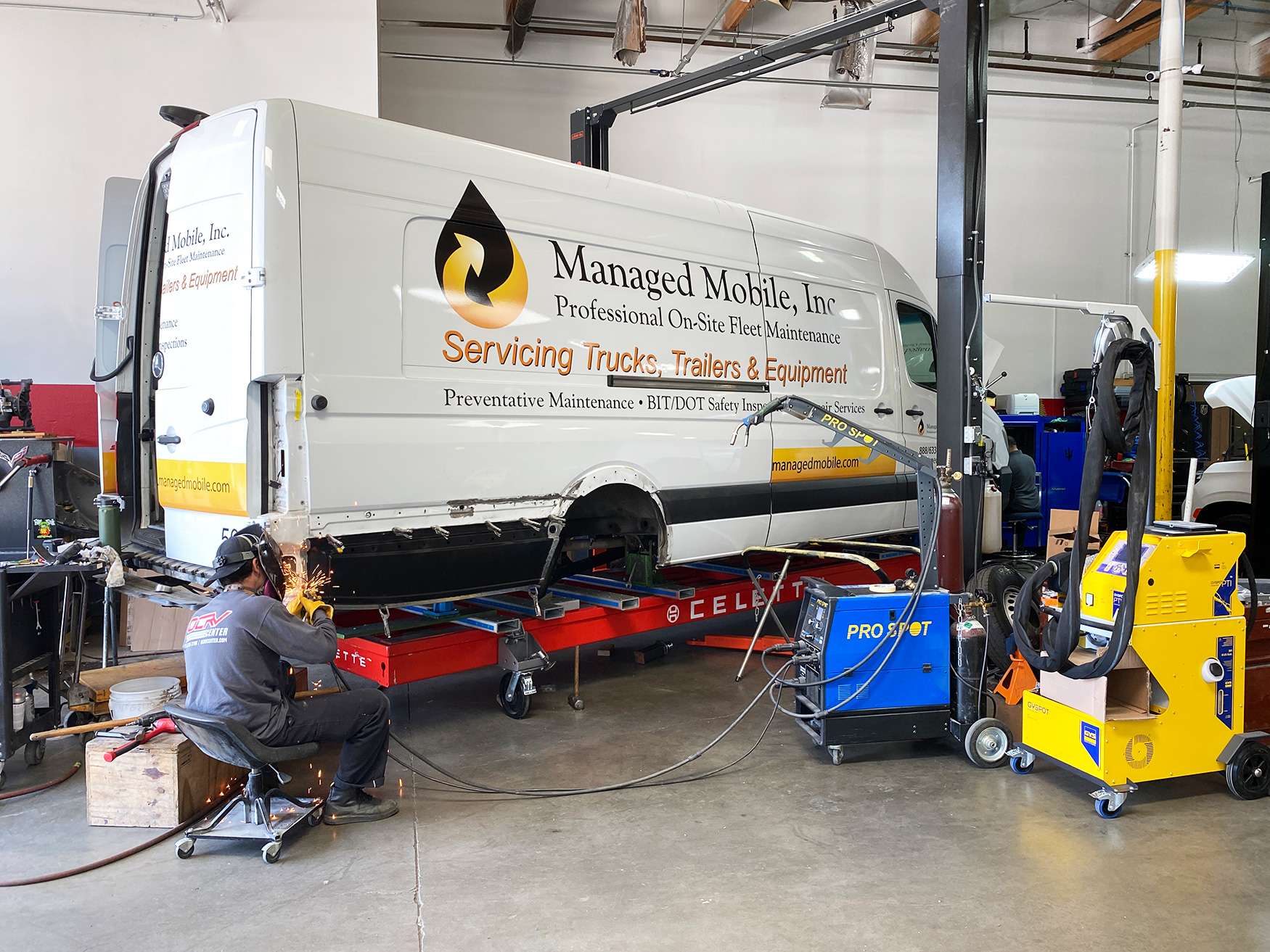 Mobile business vehicle repair at OCRV Center